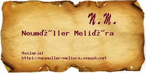 Neumüller Melióra névjegykártya